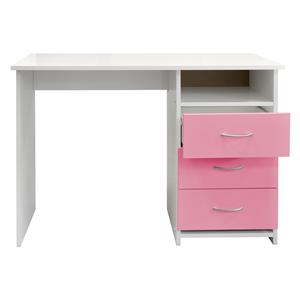 Письменный стол 44 розовый/белый