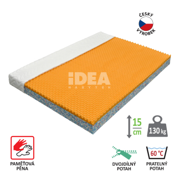 Матрас с чехлом IDEA VISCO 140x200x15 M18