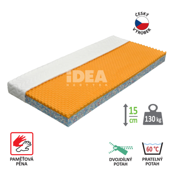 Матрас с чехлом IDEA VISCO 90x200x15 M24