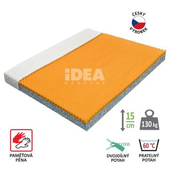 Матрас с чехлом IDEA VISCO 160x200x15 M25