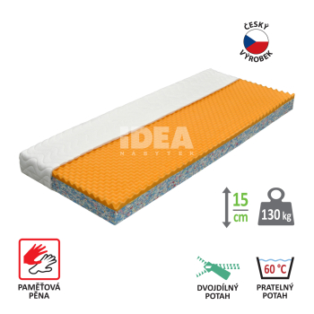 Матрас с чехлом IDEA VISCO 80x200x15 см M31