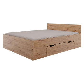 Dvoulůžko NEST 160x200 dub Artisan